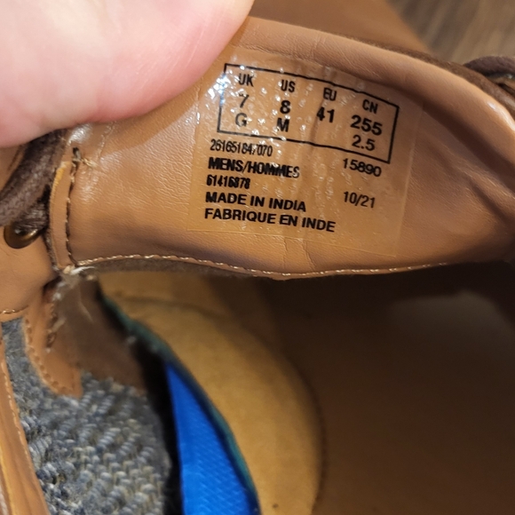 Clark's Jaxen Low Lace Up Brown Leather Oxfords Size 8 - Picture 7 of 7